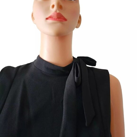 Calvin Klein Black Bow Neck Sheath Dress Size-6/NWT - Picture 8 of 8